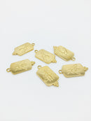 1 x 18K Gold Plated Stainless Steel Rectangular Bee Pendant, 29x14mm