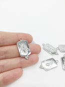 1 x Stainless Steel Rectangular Bee Pendant, 29x14mm