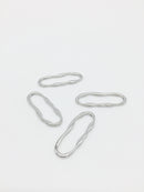 1 x Stainless Steel Irregular Oval Connector, 35x13mm (0131)