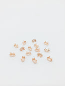 24 x 4x8mm Rose Gold Plated Sew-on Brass Setting for Marquise Cut Stones (3979)