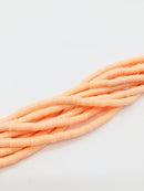 1 strand x 4mm Peach Blush Polymer Clay Disc Beads, Vinyl Heishi Beads (3170)