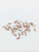 48 x 4x8mm Light Pink Crystal Navette Rhinestones, Foiled Back (4093)