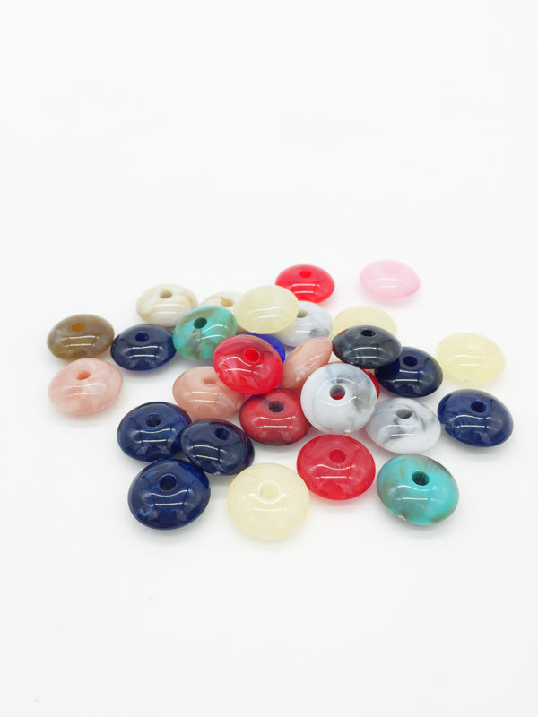 40 x Gem Imitation Rondelle Beads, 13.5mm (4099)