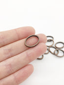 20 x Antique Copper Oval Bead Frames, 19x14mm (4110)