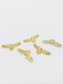 1 x 18K Gold Plated Detailed Celestial Owl Pendant with 2 Loops, 29.5x13.5mm (4057)