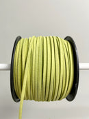 Lime Green Faux Suede Cord, 3mm Soft Flat Cord (R2)