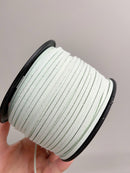 Pastel Mint Faux Suede Cord, 3mm Soft Flat Cord (R2)