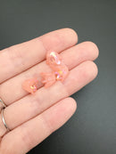 40 x Iridescent Watermelon Bell Shaped Flower Beads, 10x11mm