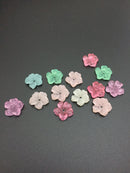 20 x Multicolour Gemstone Imitation Resin Flower Beads, 12mm