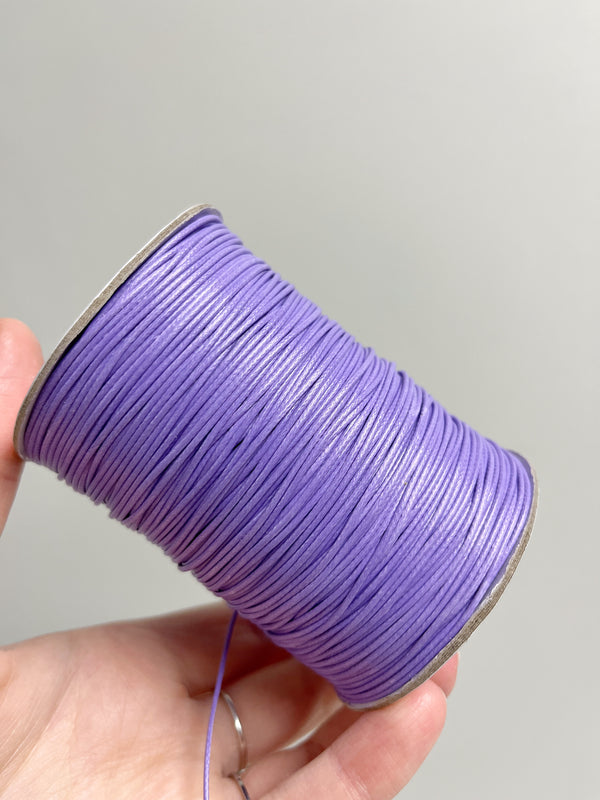 Lavender Waxed Polyester Cord, 1mm Silk Cord (R5)