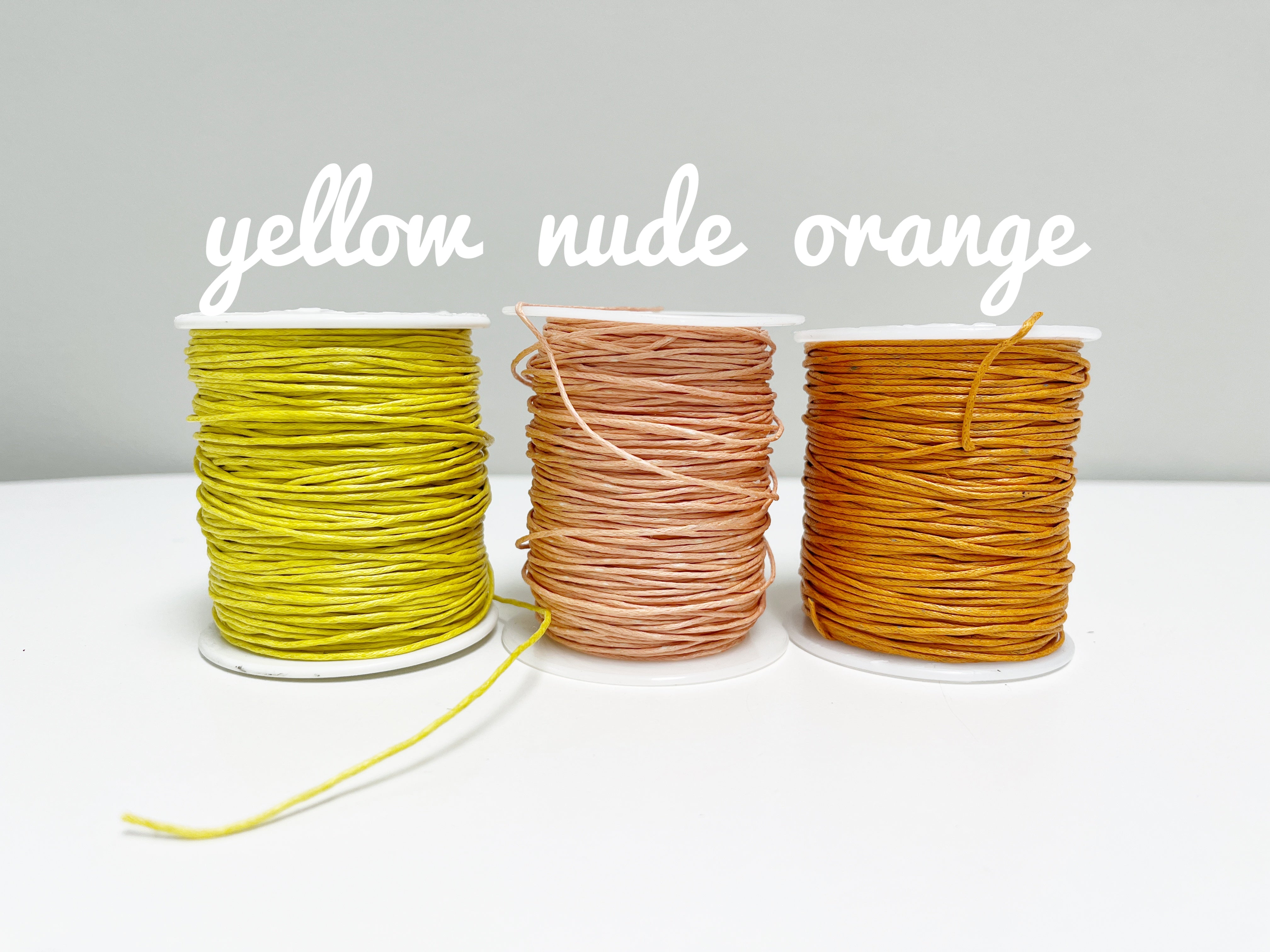 Nude Waxed Cotton Cord, 1mm Cotton Cord (R6)