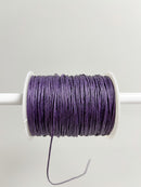 Aubergine Waxed Cotton Cord, 1mm Cotton Cord (R6)