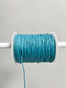 Turquoise Waxed Cotton Cord, 1mm Cotton Cord (R6)