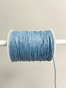 Dusty Blue Waxed Cotton Cord, 1mm Cotton Cord (R6)
