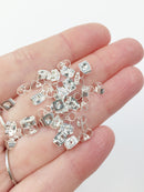 20 x 925 Sterling Silver Plated Stainless Steel Earring Nuts, 6x4.5mm (1532)