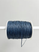 Ocean Blue Waxed Cotton Cord, 1mm Cotton Cord (R6)