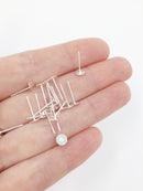 10 pairs x 925 Sterling Silver Plated Stainless Steel Flat Pad Earring Studs, 12x5mm (1529, 1914)