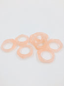 8 x Marbled Peach Blush Resin Earring Pendants, Organic Round Shape, 27x25mm (3158)