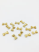 20 x Raw Brass Bowknot Charms, 12x6mm (C0684)