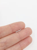 20 x Platinum Plated Brass Laser Cut Tube Spacer Beads, 10x2mm or 10x1.5mm