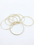 12 x Gold Plated Round Linking Rings, 35mm (2460)