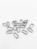 20 x Chunky Stainless Steel Pill Shape Connectors, 12x6.5mm (0024)