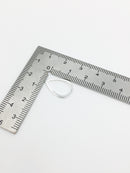 10 x 915 Sterling Silver Plated Stainless Steel Teardrop Charms, 17x11.5mm (0041)