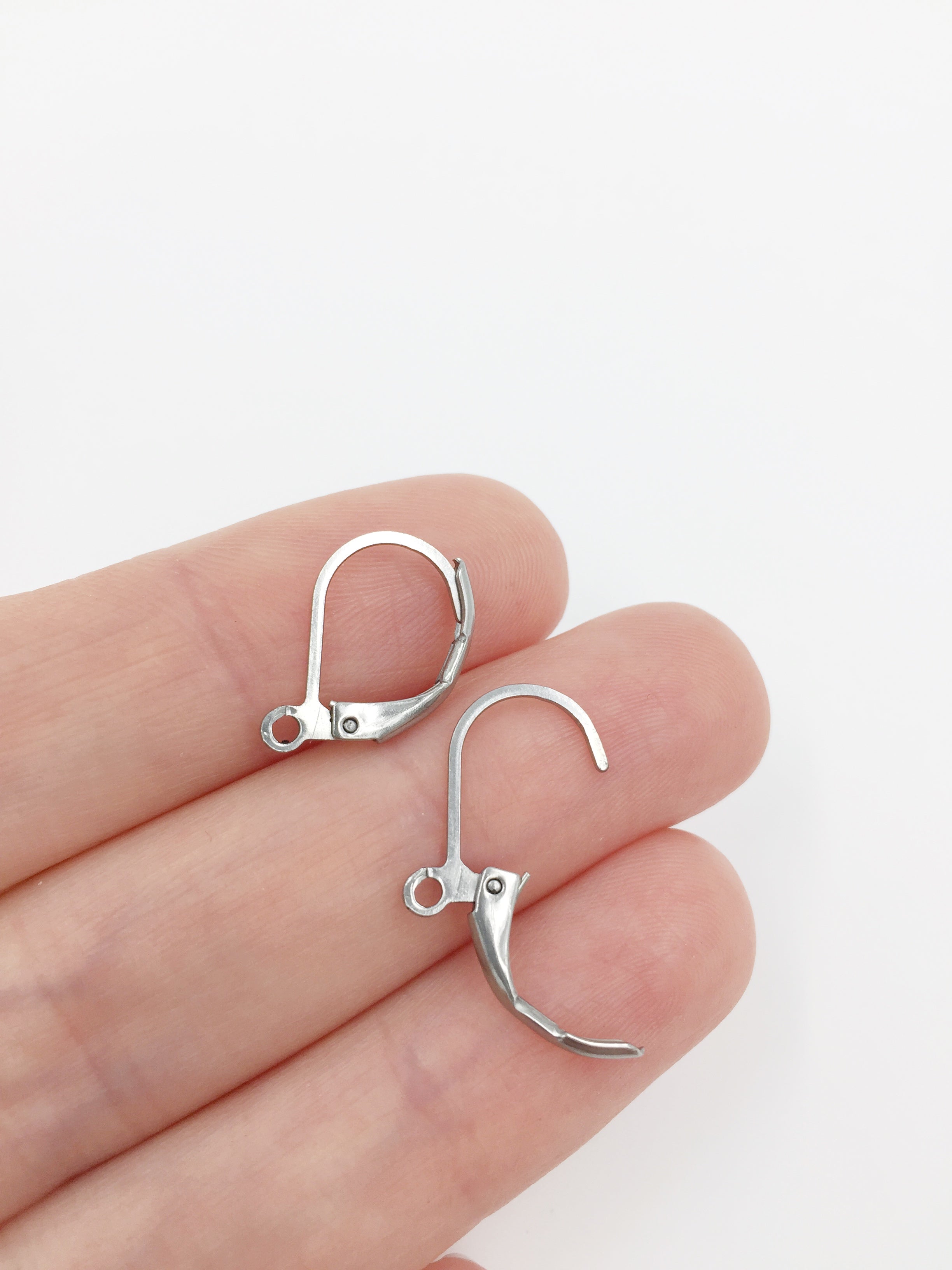 10 pairs x Stainless Steel Leverback Earring Findings (0057)