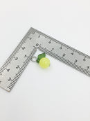 10 x Handmade Gooseberry Charms with Silver Loops, 15x12mm (0038)