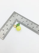 10 x Handmade Gooseberry Charms with Gold Loops, 15x12mm (0039)