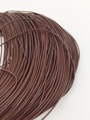 1mm/1.5mm/2mm Genuine Leather Cord, Round, Brown Colour