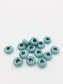2 x Pale Turquoise Gemstone Donut Beads, 10mm (0236)