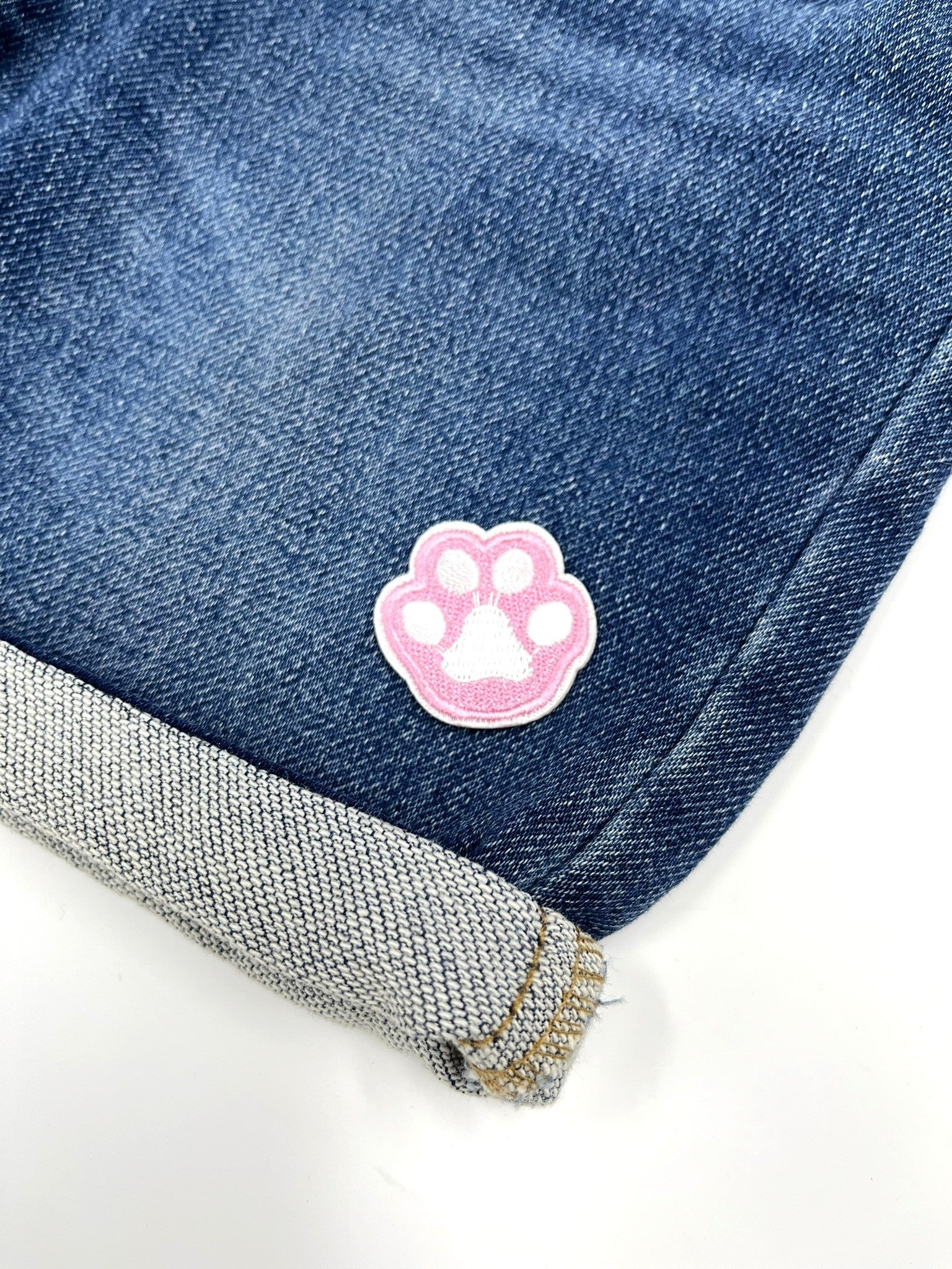 Pink Paw Print Embroidery Patch