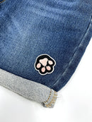 Black Paw Print Embroidery Patch