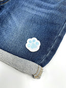 Blue Paw Print Embroidery Patch