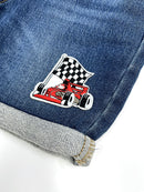 Race Car Embroidery Patch