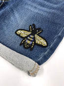 Gold Queen Bee Embroidery Patch