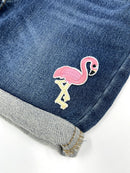 Pink Flamingo Embroidery Patch