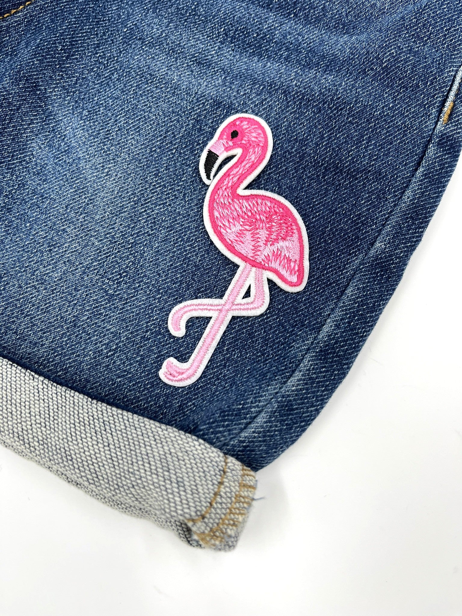 Pink Flamingo Embroidery Patch