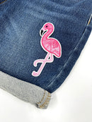 Pink Flamingo Embroidery Patch