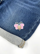 Tiny Pink Bee Embroidery Patch