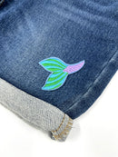Mermaid Tail Embroidered Iron-on Patch