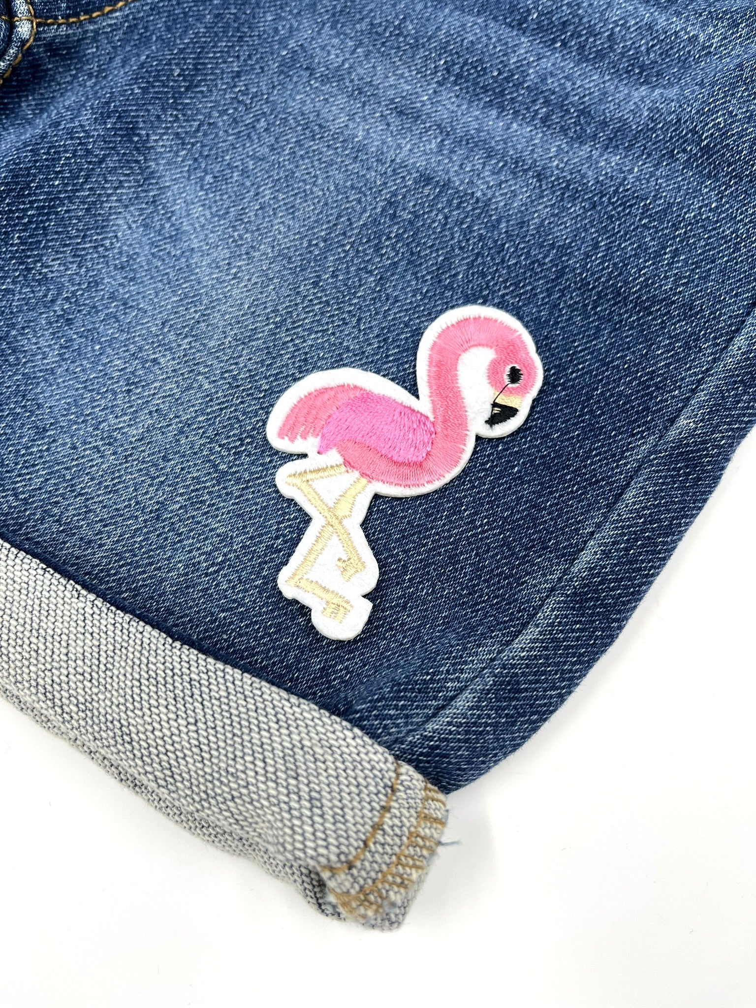 Pink Flamingo Embroidery Patch
