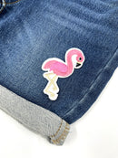 Pink Flamingo Embroidery Patch