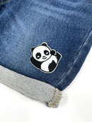 Rolling Panda Embroidered Iron-on Patch