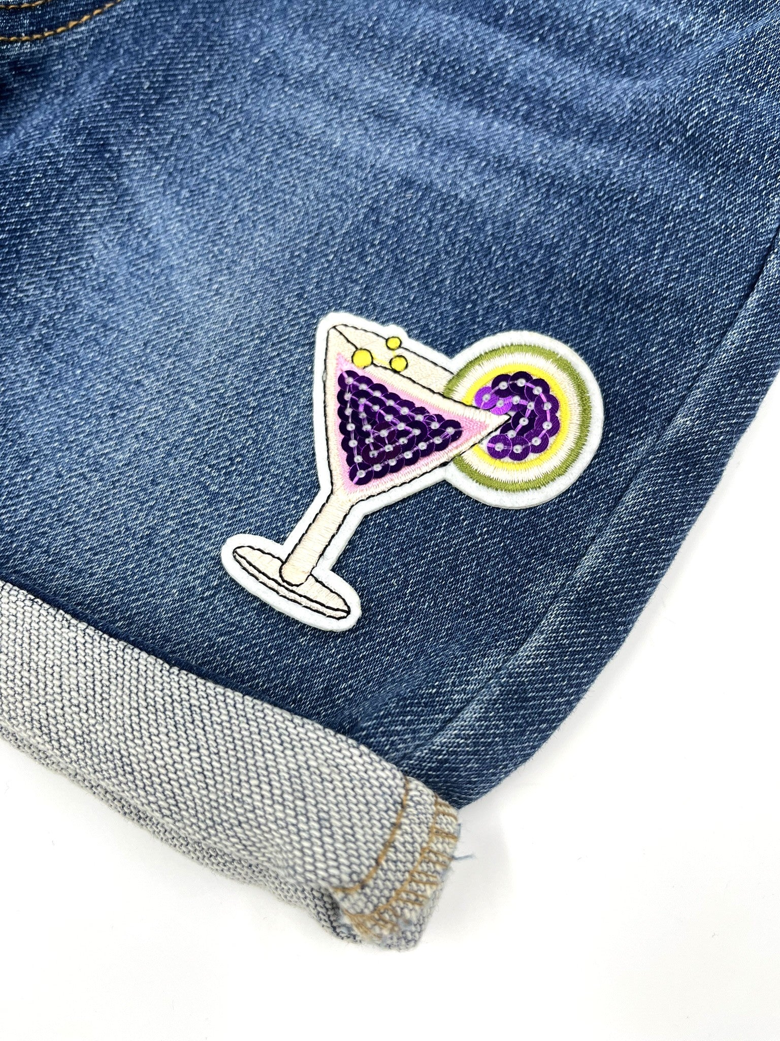 Cocktail Embroidery Patch