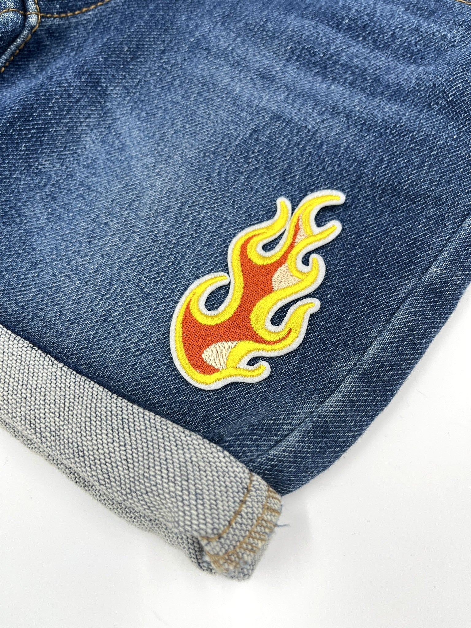 Flame Embroidery Patch