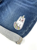 Unicorn Cat Embroidered Iron-on Patch