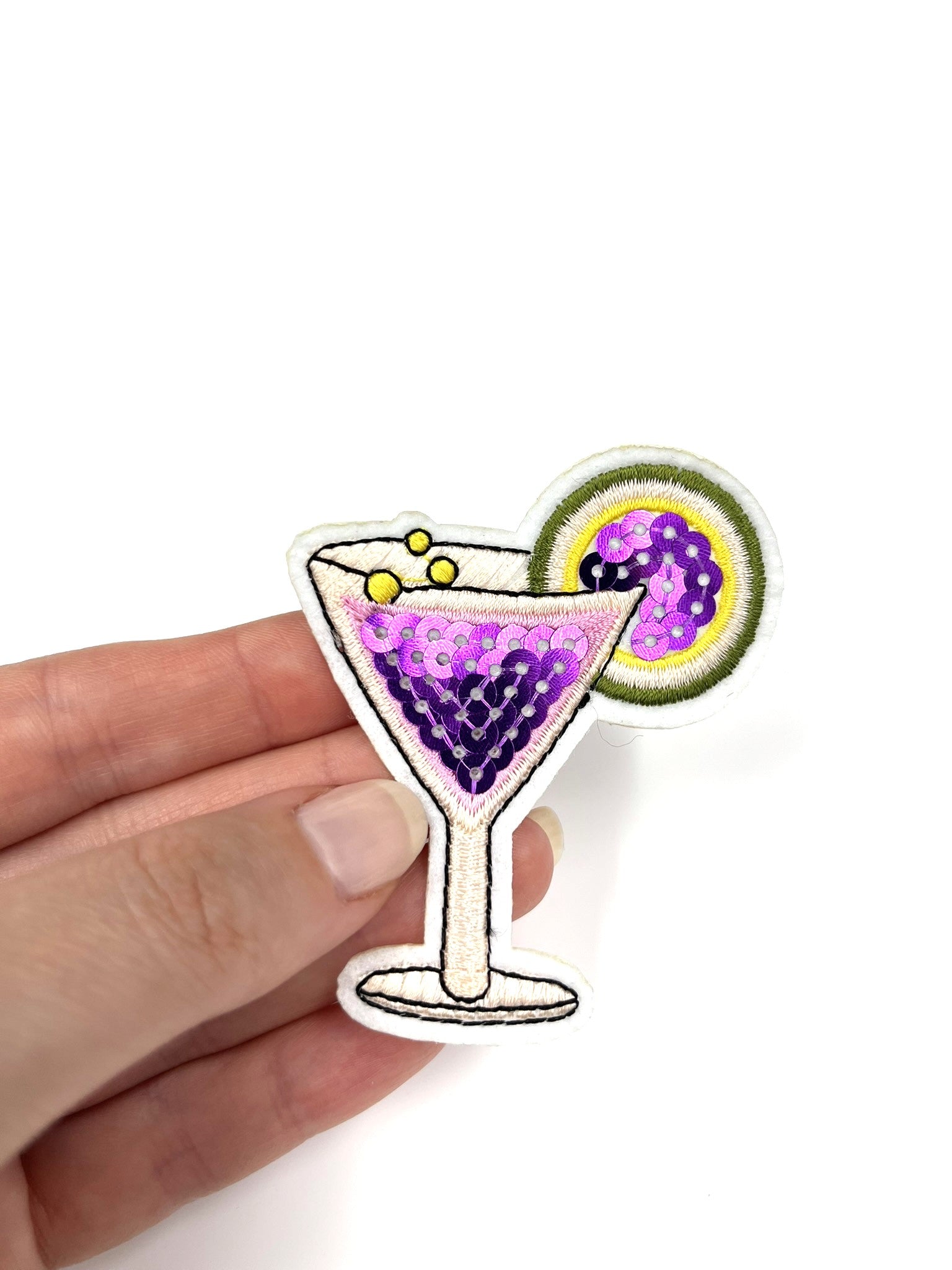 Cocktail Embroidery Patch