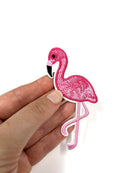Pink Flamingo Embroidery Patch